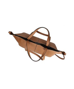 INTER-CHAUSSURES 【ANDREA CARDONE】センターシームレザーハンドバッグ オーク