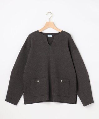 組曲 S 【加藤ローサさん着用】スムースストレッチニットアップ グレー系