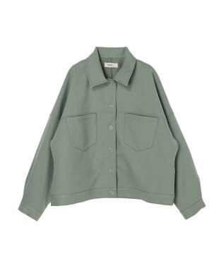 earth music&ecology ショート丈カバーオール Khaki