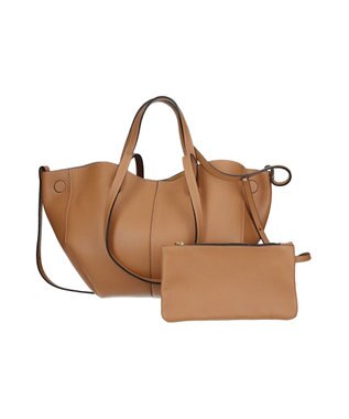 INTER-CHAUSSURES 【ANDREA CARDONE】センターシームレザーハンドバッグ オーク