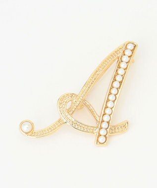  パールイニシャルブローチ