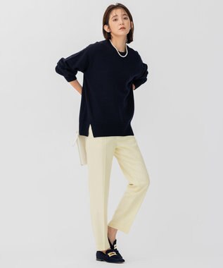 23区 【CLASSY.1月号掲載】ウールミルドストレッチ テーパードパンツ イエロー