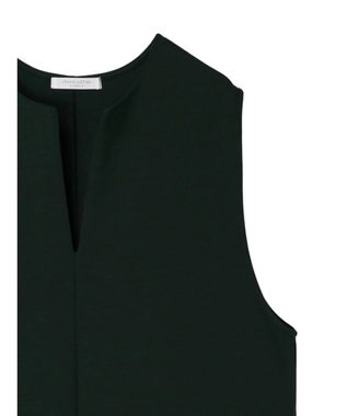 Green Parks キーネックダンボールジャンスカ Dark Green