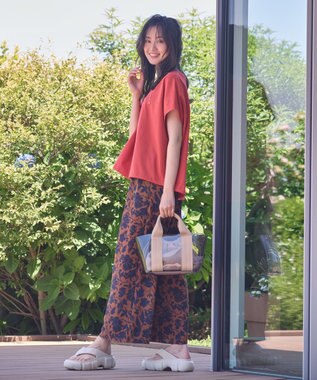 Green Parks 超冷感ドロストフレンチプルオーバー Red