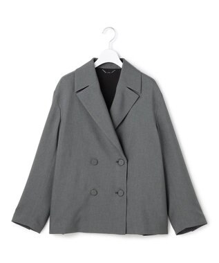 ICB 【WEB＆一部店舗限定】 SerikaWorsted トレンチ型ショートコート ミディアムグレー