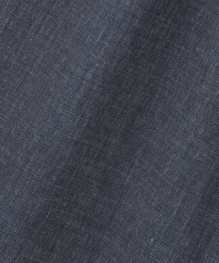 自由区 L 【セットアップ対応】ソフトリネンダンガリーワイド パンツ ネイビー