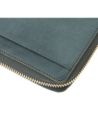 genten フレスコ　Ｌファスナー長財布 グリーン