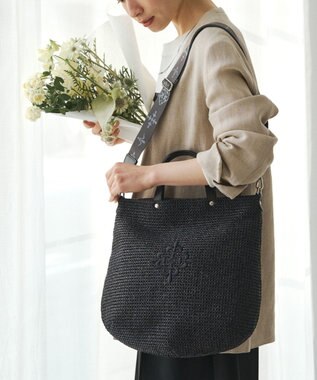 russet スリム2WAYトートバッグ <ナイロンラフィア>(CE-1717-WEB)