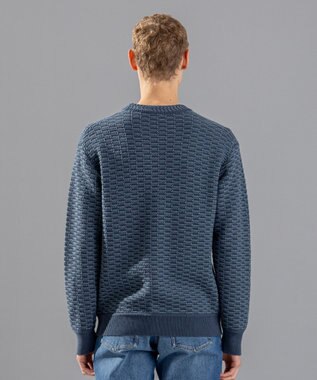 JOSEPH HOMME ツイーリーコットン　ミドルゲージニット　 ダルブルー系3