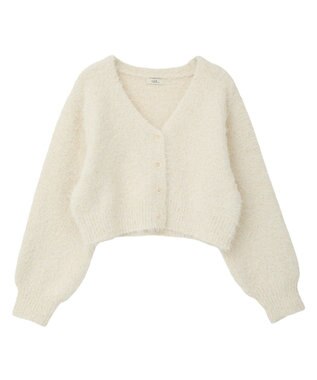 earth music&ecology ミックスカラーラメニットカーディガン Ivory