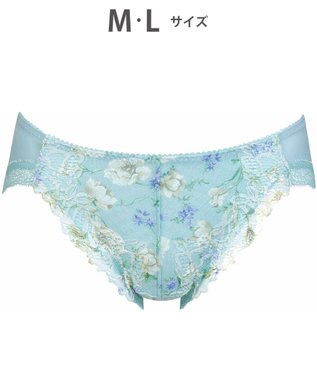 WACOAL ショーツ 【リボンブラ 脇すっきり】 BRB433とペア はきこみ丈あさめ ナイロンベア天竺素材(バック) レディース PRA133 /ワコール ターコイズ