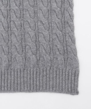 BEIGE， 【洗える】SEDONA / ウールカシミヤケーブルストール Gray