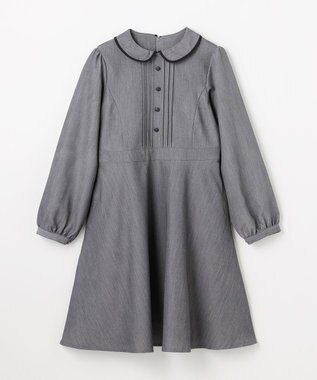 組曲 KIDS 【150-170㎝】 クラシカルグレーワンピース グレー