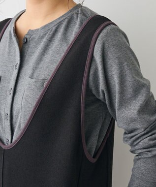 CRAFT STANDARD BOUTIQUE Uネックジャンパースカート Black