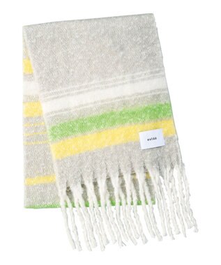 MOONBAT estaa ボリュームマフラー マルチボーダー／手洗い可