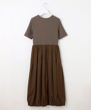 23区 【SLOW/一部店舗限定】コットンローンウェーブ バルーン ワンピース ブラウン系