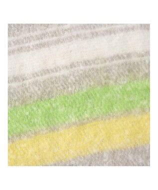 MOONBAT estaa ボリュームマフラー マルチボーダー／手洗い可 ライトグレー