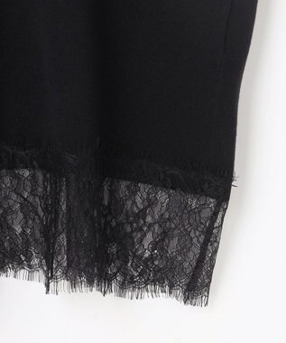 組曲 S レースモチーフニットプルオーバー ブラック系