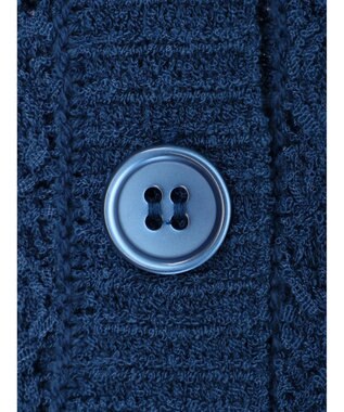 earth music&ecology 透かし編みテープヤーンカーディガン Pink