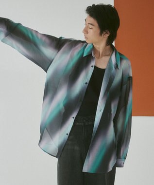 WEGO シアーパターンBIGシャツ（LS） 柄3