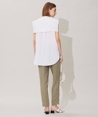 ICB 【接触冷感・UVケア・速乾・洗える】FluidBackSatin ドロストパンツ オリーブ系