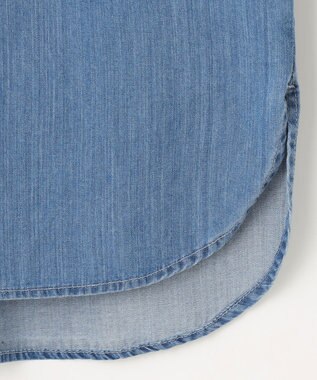 J.PRESS LADIES 【洗える・セットアップ対応】5ozバージラコンパクト ピンタック ブラウス ダルブルー系