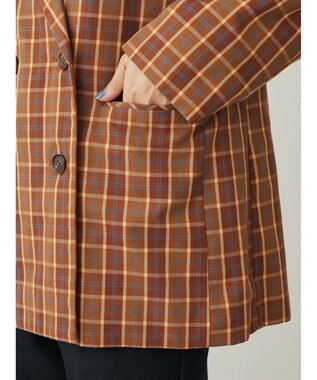 Green Parks ・ＥＬＥＮＣＡＲＥ　ＤＵＥ　チェックテーラードジャケット Brown