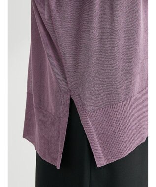 Green Parks 接触冷感シアーニットカーディガン Purple