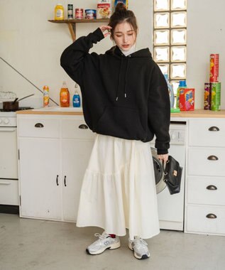 WEGO 【ユニセックス着用ITEM/MLXLサイズ展開/新色追加/裏起毛】スウェットプルパーカー ブラック