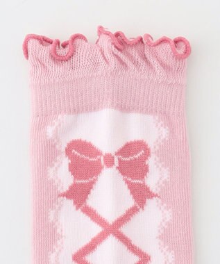 ANY KIDS ハイソックス（レースアップ風） ピンク