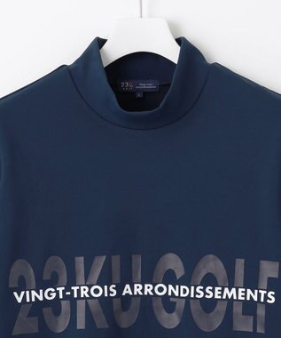 23区GOLF 【MEN】ストレッチモックネックシャツ ネイビー系