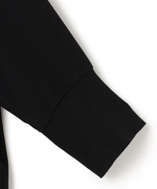 BEIGE， 【洗える】FLEUR / ニットコンビハイネック半袖ブラウス Black