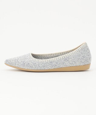 steppi 【洗える/撥水】ミックス調 ポインテッド パンプス ブルー ミックス