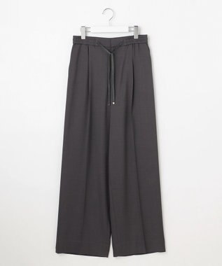 自由区 S 【カタログ掲載】ウールライクストレッチワイド パンツ チャコールグレー