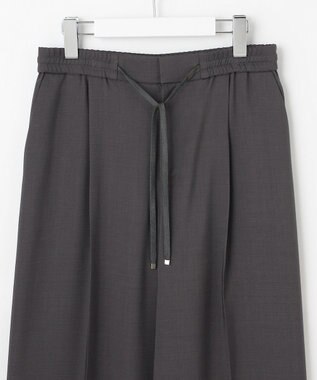 自由区 S 【カタログ掲載】ウールライクストレッチワイド パンツ チャコールグレー