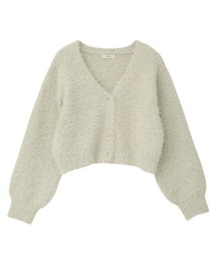 earth music&ecology ミックスカラーラメニットカーディガン Light Blue