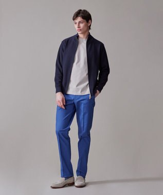 J.PRESS MEN 【KING SIZE】ハイツイストヘリンボン フルジップカーディガン ネイビー系
