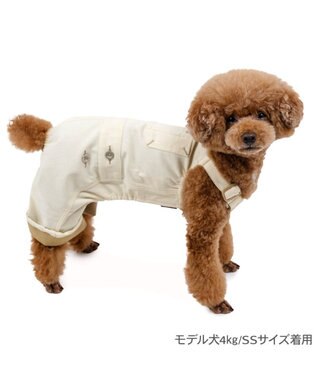 PET PARADISE ペットパラダイス コーデュロイ オーバーオール 小型犬 ホワイト
