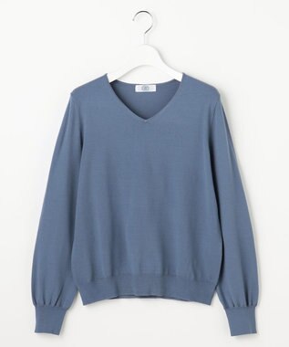 J.PRESS LADIES 【人気のため新色追加】PRINCE Vネック ニット ブルー系