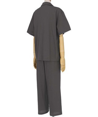 une nana cool 綿混コットンリネン天竺 半袖パジャマ GY