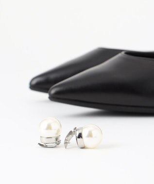 23区 パールモチーフ付 パンプス ブラック系