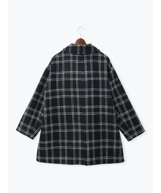 Te chichi ロービングチェックミドルコート《2025winter catalog item》 ネイビー