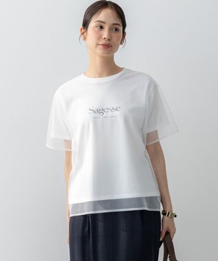 組曲 チュールロゴ Ｔシャツ アイボリー系