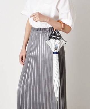 MOONBAT 【WEB限定】POLO RALPH LAUREN（ポロ ラルフローレン）晴雨兼用日傘 長傘 ワンポイントベア刺繍 フリル 一級遮光 遮熱 UV オフホワイト