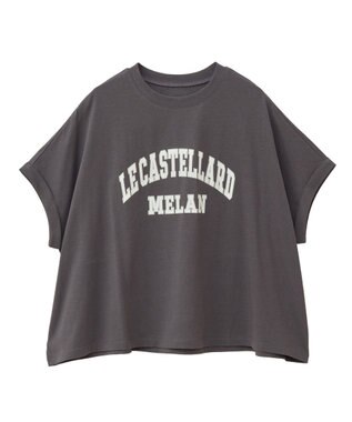 Green Parks 袖折り返しカレッジＴシャツ Charcoal Gray
