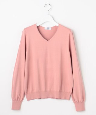 J.PRESS LADIES 【人気のため新色追加】PRINCE Vネック ニット ピンク系