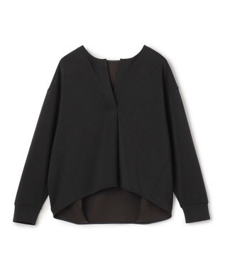 UNFILO L BEAUTY FORM JERSEY ソフト コクーンプルオーバー ブラック