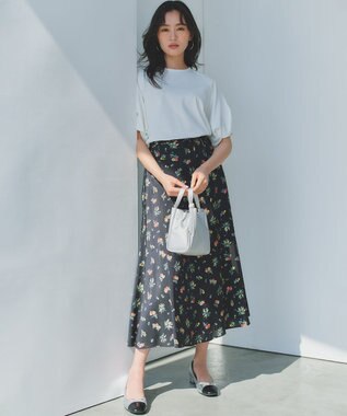 組曲 S 【先行予約】クラッシックフラワープリント フレアスカート ブラック系5
