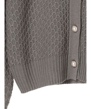 Green Parks ・Ｐｅｔｉｔ　Ｆｌｅｕｒ　ビッグカラーニットカーデ Gray