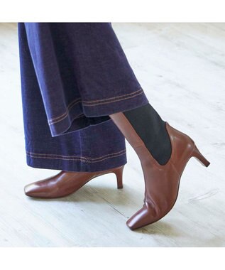 MODE ET JACOMO <MODE ET JACOMO>スクエアトゥサイドゴアブーツ